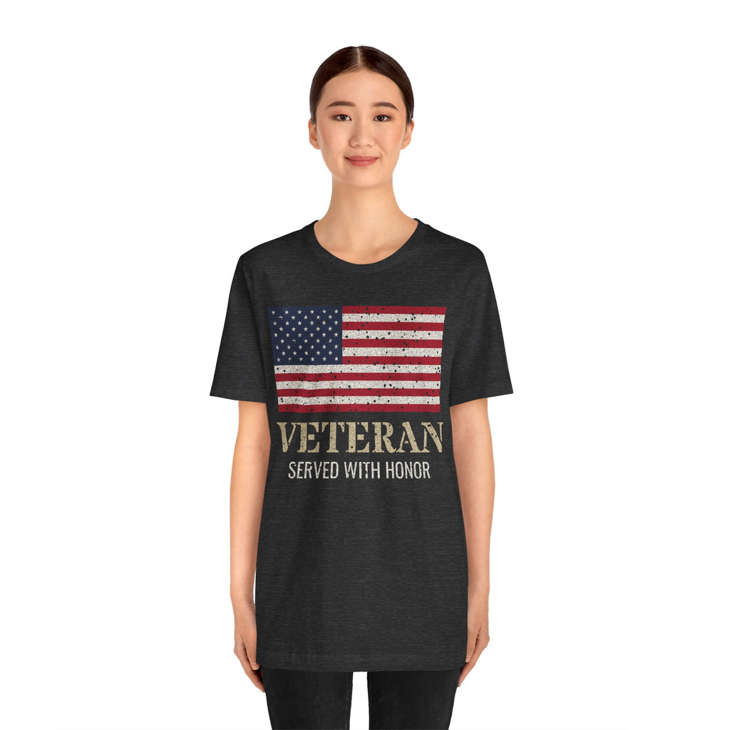 Veteran – Served With Honor Flag Tee