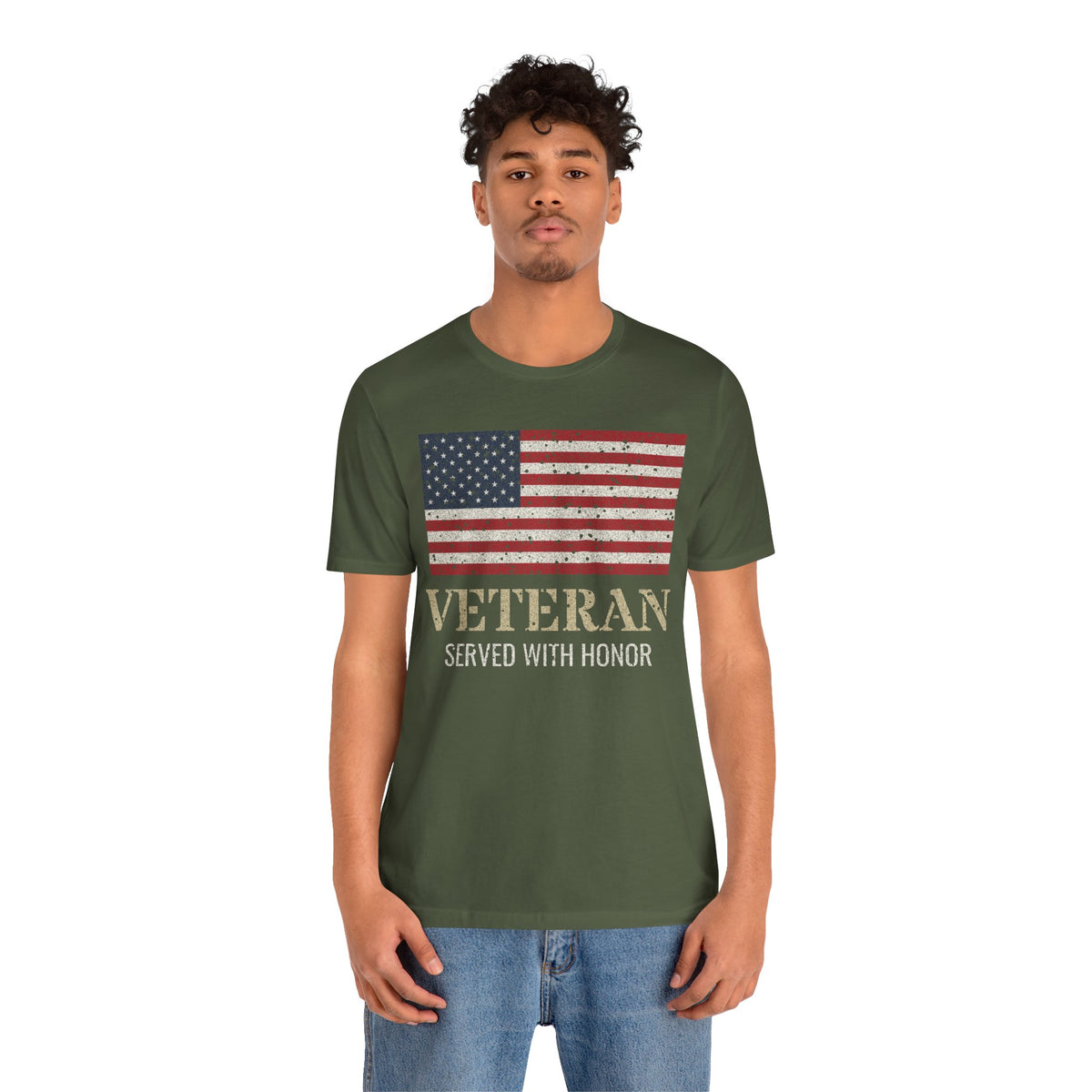 Veteran – Served With Honor Flag Tee
