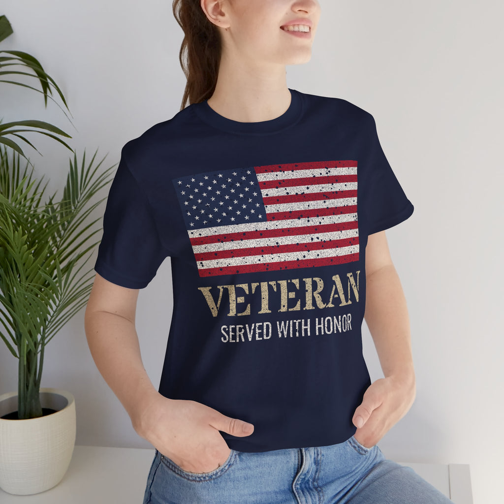 Veteran – Served With Honor Flag Tee