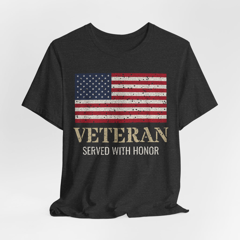 Veteran – Served With Honor Flag Tee
