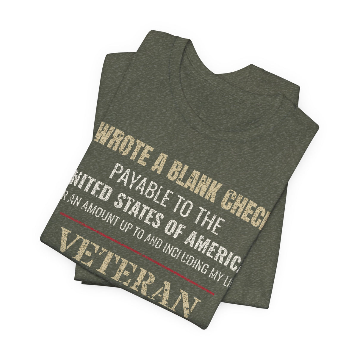 I Wrote a Blank Check Veteran Tee