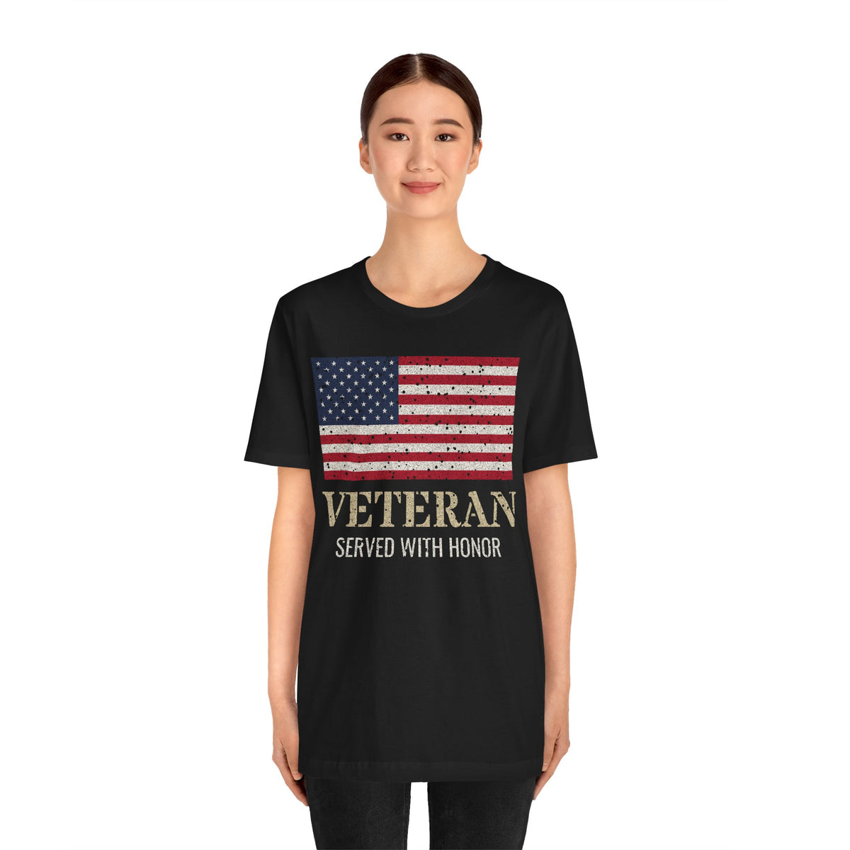 Veteran – Served With Honor Flag Tee