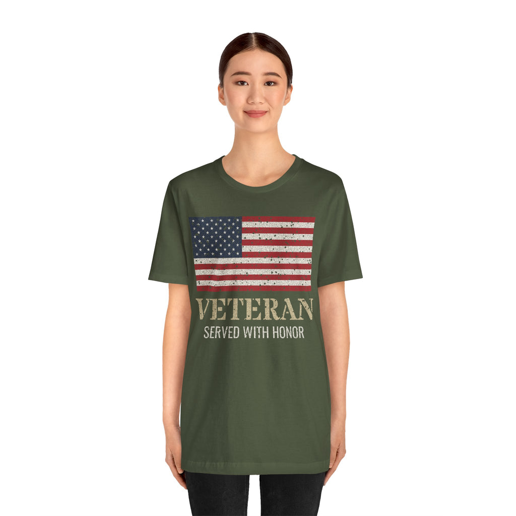 Veteran – Served With Honor Flag Tee