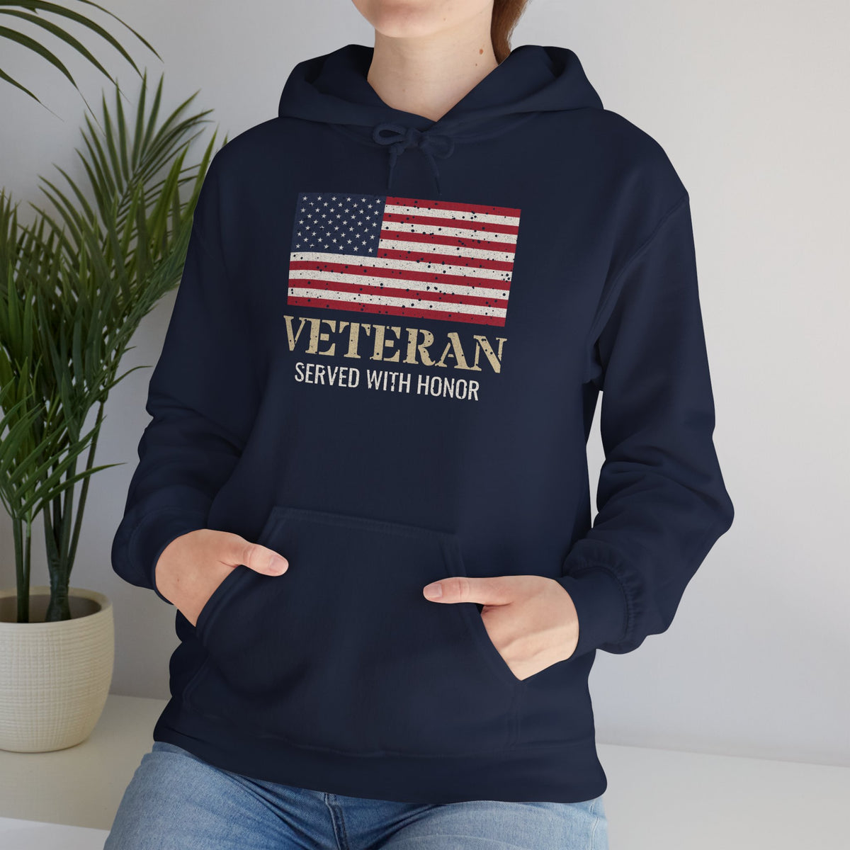 Veteran – Served With Honor Flag Hoodie