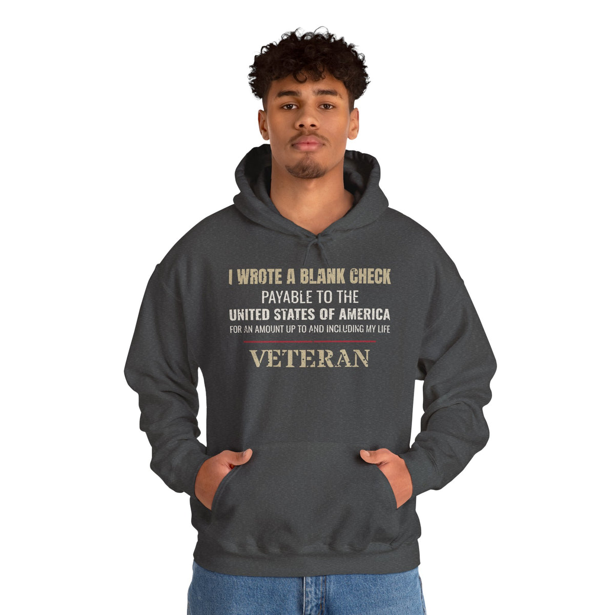 I Wrote a Blank Check Veteran Hoodie