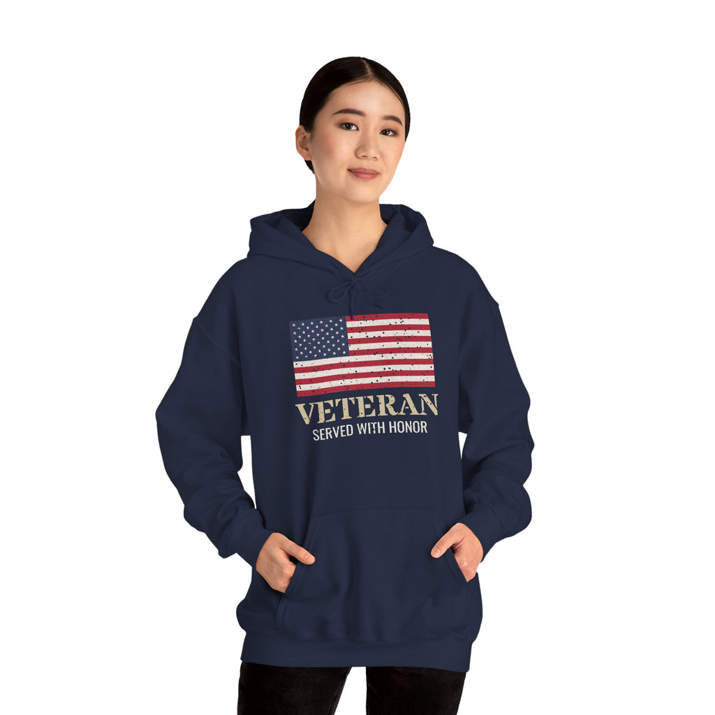 Veteran – Served With Honor Flag Hoodie