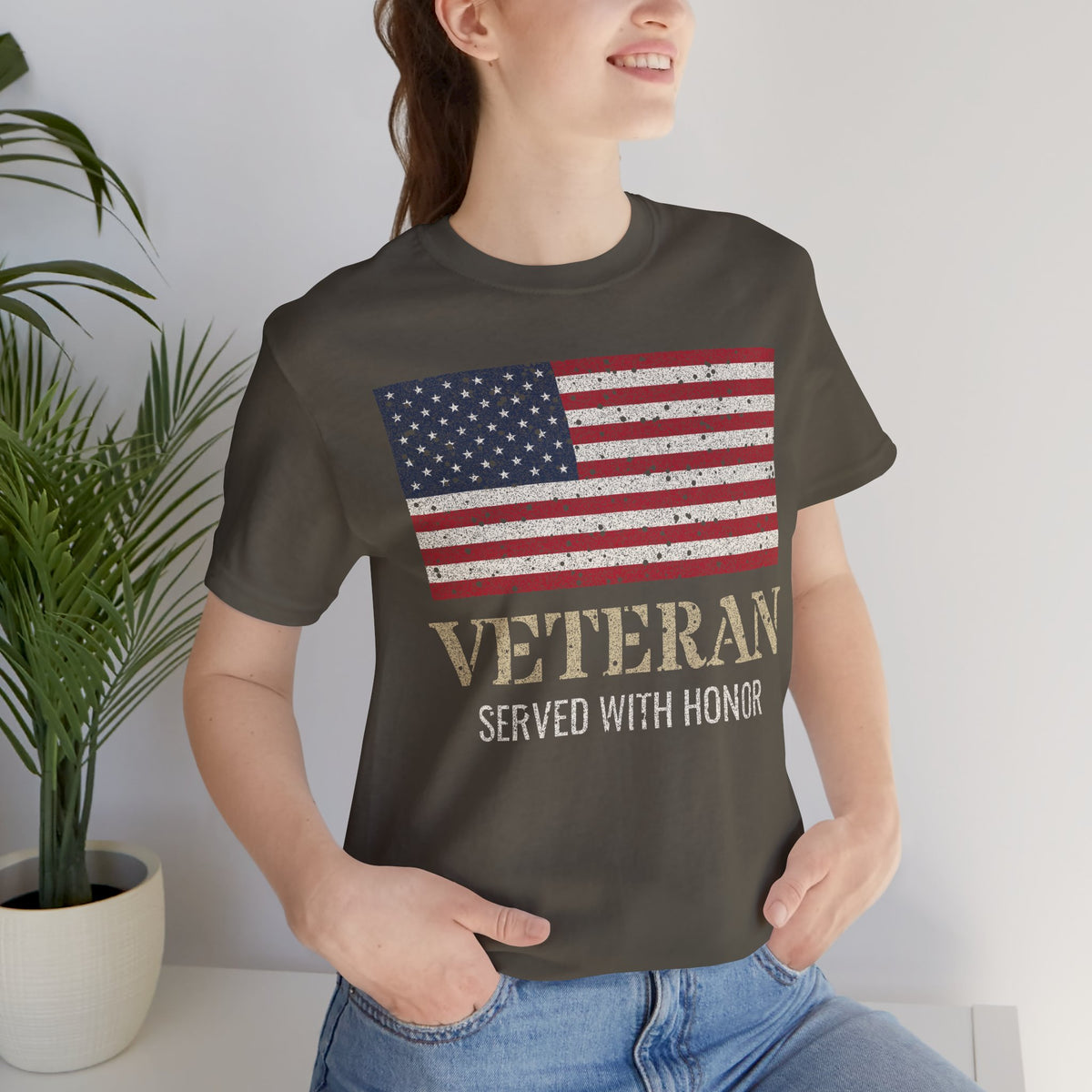 Veteran – Served With Honor Flag Tee