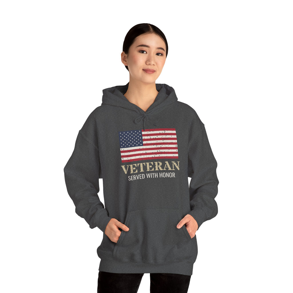Veteran – Served With Honor Flag Hoodie