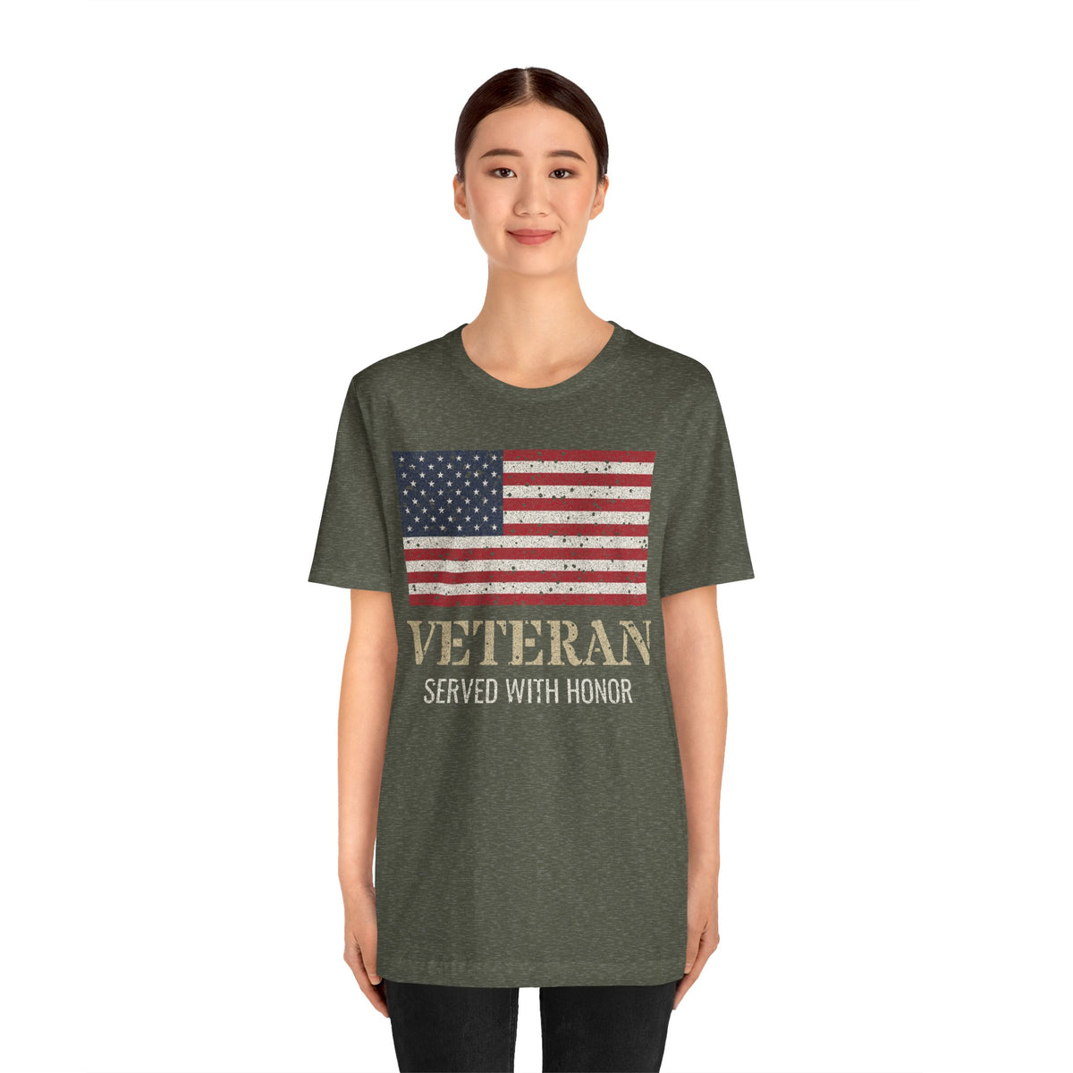 Veteran – Served With Honor Flag Tee