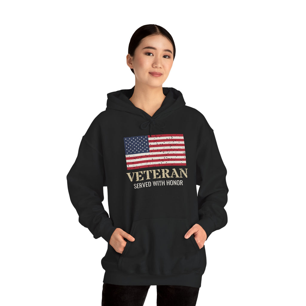Veteran – Served With Honor Flag Hoodie