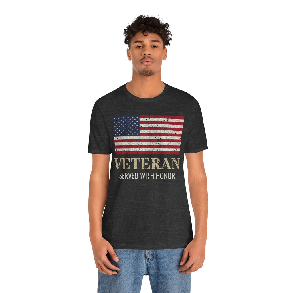 Veteran – Served With Honor Flag Tee