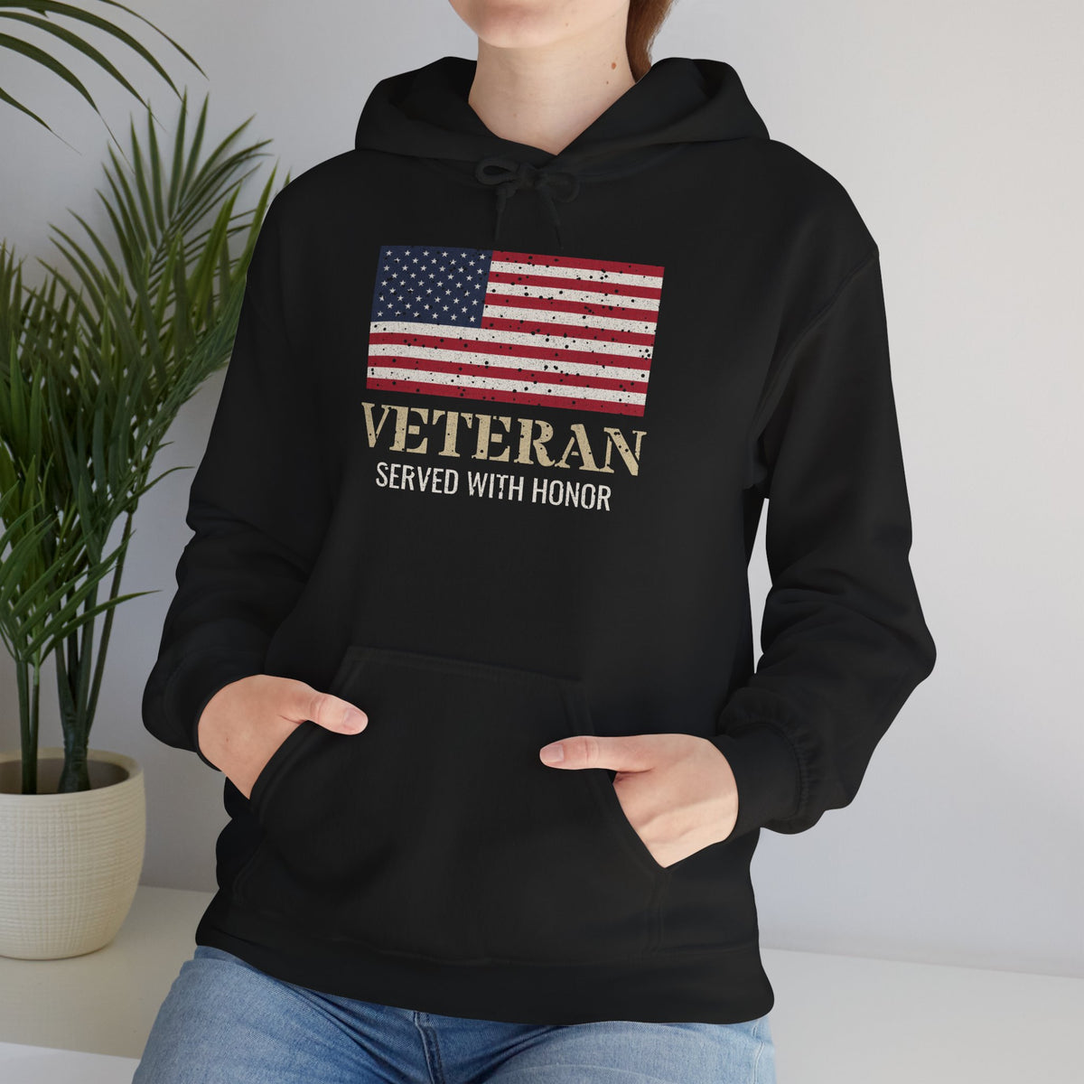 Veteran – Served With Honor Flag Hoodie