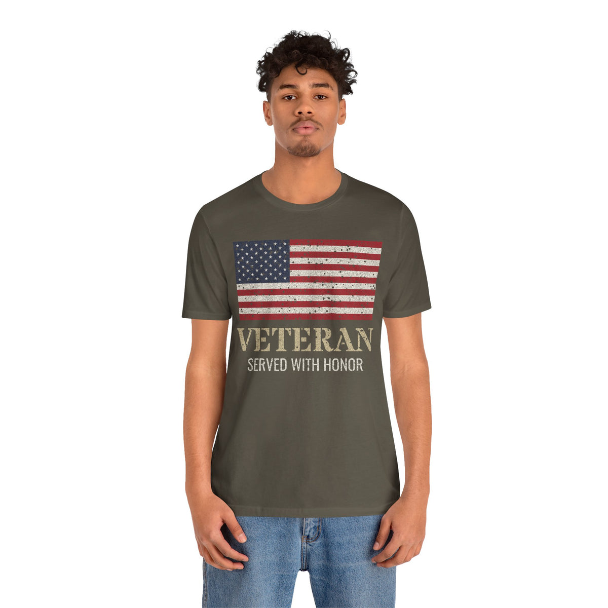 Veteran – Served With Honor Flag Tee