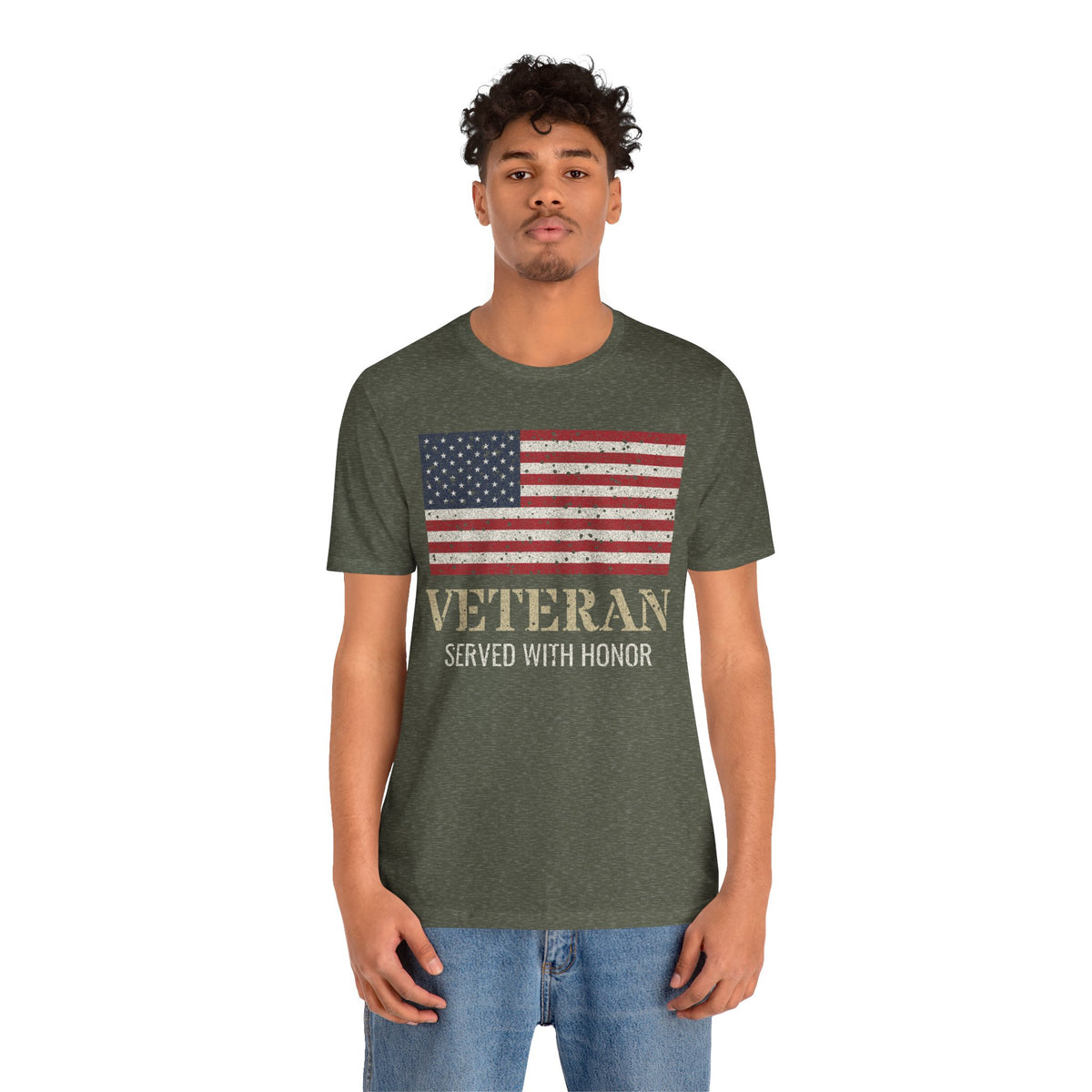 Veteran – Served With Honor Flag Tee