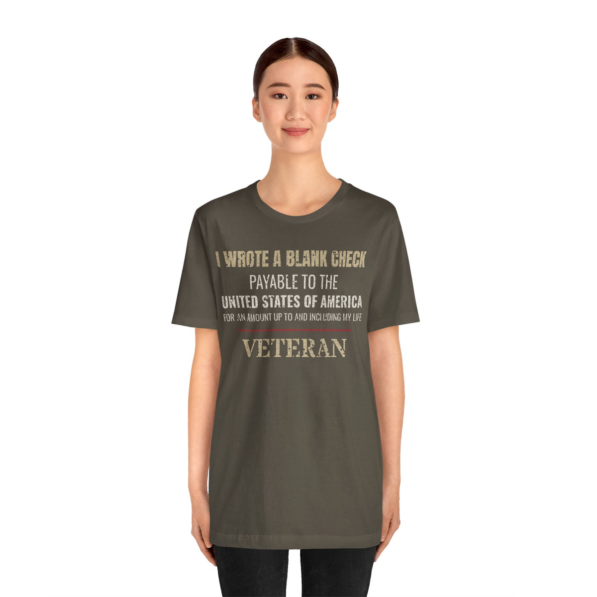 I Wrote a Blank Check Veteran Tee