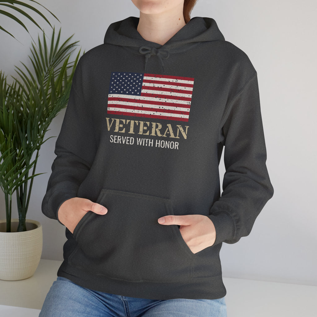 Veteran – Served With Honor Flag Hoodie